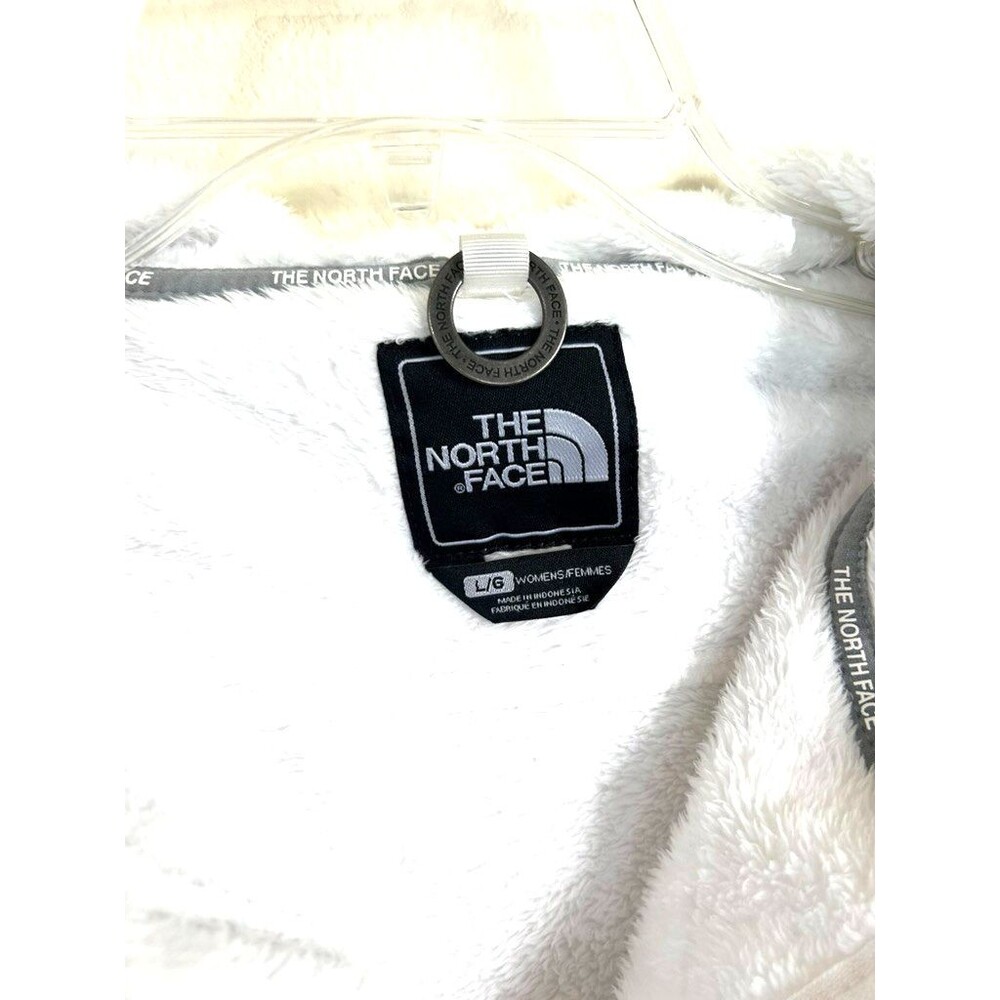 The North Face Women’s Osito Fleece full Zip Up Hoodie Sweatshirt Size L white - Picture 4 of 12